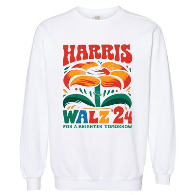 Kamala Harris Tim Walz 2024 Peace Lgbt Harris Walz Waltz Garment-Dyed Sweatshirt