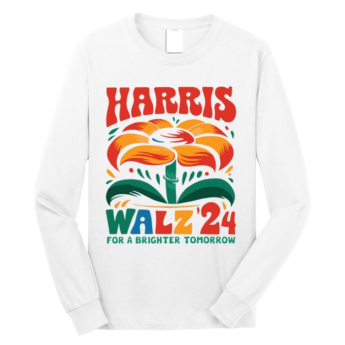 Kamala Harris Tim Walz 2024 Peace Lgbt Harris Walz Waltz Long Sleeve Shirt