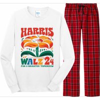 Kamala Harris Tim Walz 2024 Peace Lgbt Harris Walz Waltz Long Sleeve Pajama Set