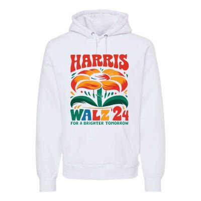 Kamala Harris Tim Walz 2024 Peace Lgbt Harris Walz Waltz Premium Hoodie