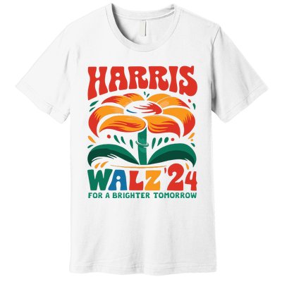 Kamala Harris Tim Walz 2024 Peace Lgbt Harris Walz Waltz Premium T-Shirt