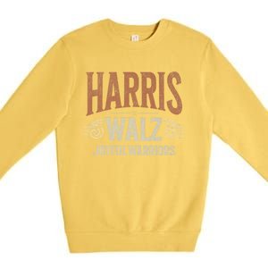 Kamala Harris Tim Walz Waltz 2024 Joyful Warriors Premium Crewneck Sweatshirt