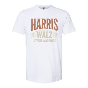 Kamala Harris Tim Walz Waltz 2024 Joyful Warriors Softstyle CVC T-Shirt