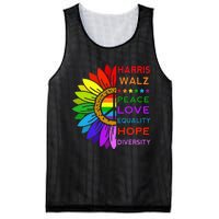 Kamala Harris Tim Walz 2024 Peace Lgbt Mesh Reversible Basketball Jersey Tank