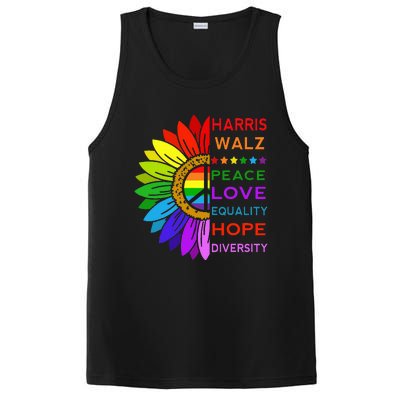 Kamala Harris Tim Walz 2024 Peace Lgbt PosiCharge Competitor Tank