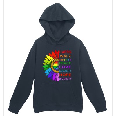 Kamala Harris Tim Walz 2024 Peace Lgbt Urban Pullover Hoodie