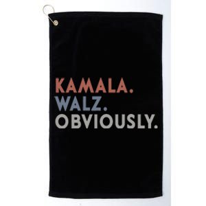 Kamala Harris Tim Walz Obviously Vote Harris Waltz 2024 Platinum Collection Golf Towel