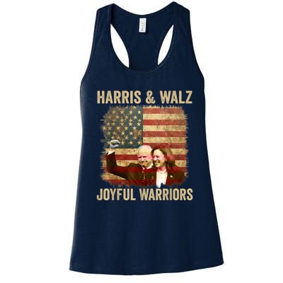 Kamala Harris Tim Walz Waltz 2024 Joyful Warriors Women's Racerback Tank