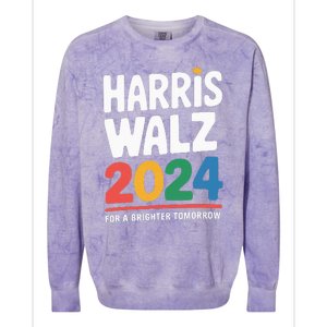 Kamala Harris Tim Waltz Campaign Harris Walz 2024 Colorblast Crewneck Sweatshirt