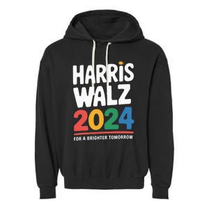 Kamala Harris Tim Waltz Campaign Harris Walz 2024 Garment-Dyed Fleece Hoodie