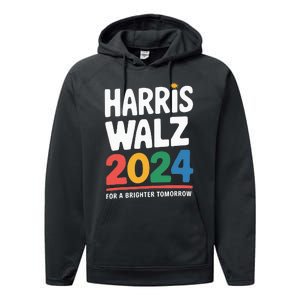 Kamala Harris Tim Waltz Campaign Harris Walz 2024 Performance Fleece Hoodie