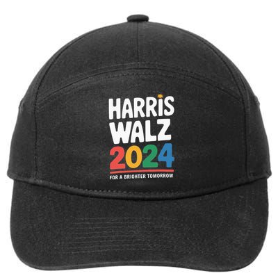 Kamala Harris Tim Waltz Campaign Harris Walz 2024 7-Panel Snapback Hat