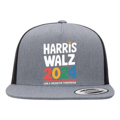 Kamala Harris Tim Waltz Campaign Harris Walz 2024 Flat Bill Trucker Hat