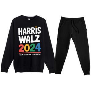 Kamala Harris Tim Waltz Campaign Harris Walz 2024 Premium Crewneck Sweatsuit Set