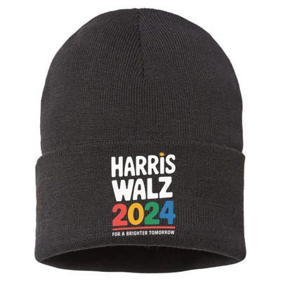 Kamala Harris Tim Waltz Campaign Harris Walz 2024 Sustainable Knit Beanie