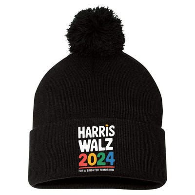 Kamala Harris Tim Waltz Campaign Harris Walz 2024 Pom Pom 12in Knit Beanie