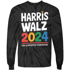 Kamala Harris Tim Waltz Campaign Harris Walz 2024 Tie-Dye Long Sleeve Shirt