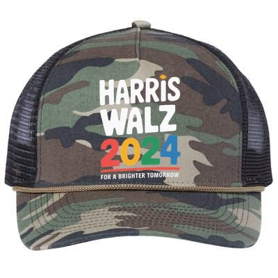 Kamala Harris Tim Waltz Campaign Harris Walz 2024 Retro Rope Trucker Hat Cap