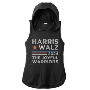 Kamala Harris Tim Walz Waltz 2024 Joyful Warriors Ladies PosiCharge Tri-Blend Wicking Draft Hoodie Tank