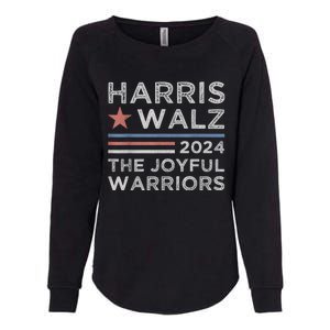 Kamala Harris Tim Walz Waltz 2024 Joyful Warriors Womens California Wash Sweatshirt