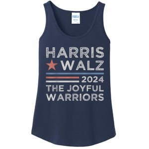 Kamala Harris Tim Walz Waltz 2024 Joyful Warriors Ladies Essential Tank