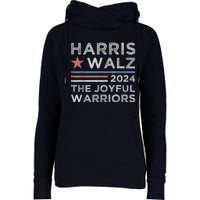 Kamala Harris Tim Walz Waltz 2024 Joyful Warriors Womens Funnel Neck Pullover Hood