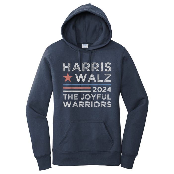 Kamala Harris Tim Walz Waltz 2024 Joyful Warriors Women's Pullover Hoodie