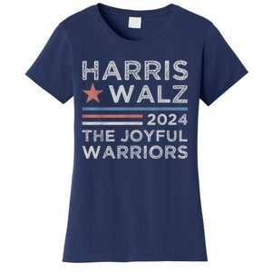 Kamala Harris Tim Walz Waltz 2024 Joyful Warriors Women's T-Shirt