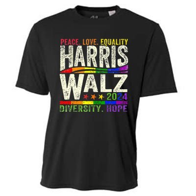 Kamala Harris Tim Walz 2024 Peace Lgbt Harris Walz Waltz Cooling Performance Crew T-Shirt