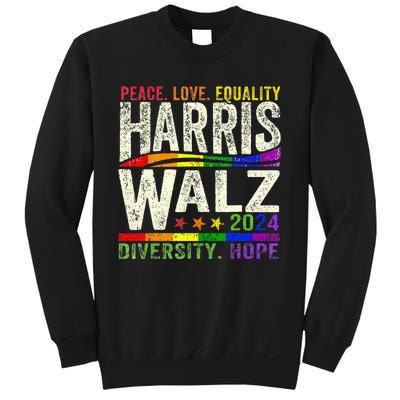 Kamala Harris Tim Walz 2024 Peace Lgbt Harris Walz Waltz Sweatshirt