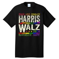 Kamala Harris Tim Walz 2024 Peace Lgbt Harris Walz Waltz Tall T-Shirt