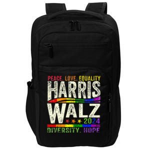 Kamala Harris Tim Walz 2024 Peace Lgbt Harris Walz Waltz Impact Tech Backpack