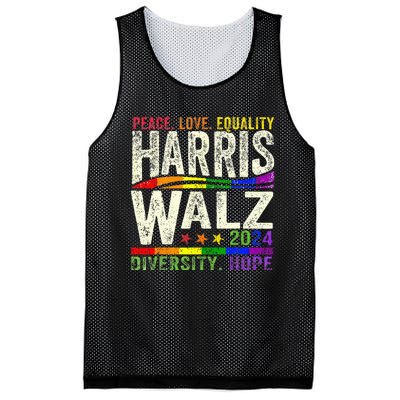 Kamala Harris Tim Walz 2024 Peace Lgbt Harris Walz Waltz Mesh Reversible Basketball Jersey Tank