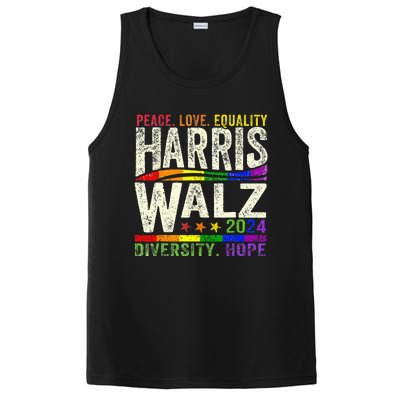 Kamala Harris Tim Walz 2024 Peace Lgbt Harris Walz Waltz PosiCharge Competitor Tank