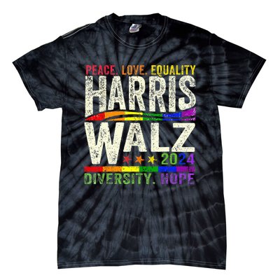 Kamala Harris Tim Walz 2024 Peace Lgbt Harris Walz Waltz Tie-Dye T-Shirt