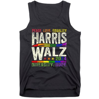 Kamala Harris Tim Walz 2024 Peace Lgbt Harris Walz Waltz Tank Top