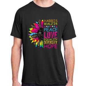 Kamala Harris Tim Walz 2024 Peace Lgbt Harris Walz Waltz Adult ChromaSoft Performance T-Shirt