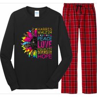 Kamala Harris Tim Walz 2024 Peace Lgbt Harris Walz Waltz Long Sleeve Pajama Set