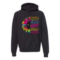 Kamala Harris Tim Walz 2024 Peace Lgbt Harris Walz Waltz Premium Hoodie