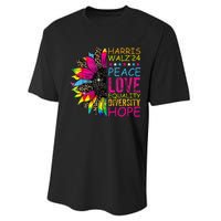 Kamala Harris Tim Walz 2024 Peace Lgbt Harris Walz Waltz Performance Sprint T-Shirt