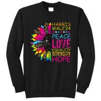 Kamala Harris Tim Walz 2024 Peace Lgbt Harris Walz Waltz Tall Sweatshirt