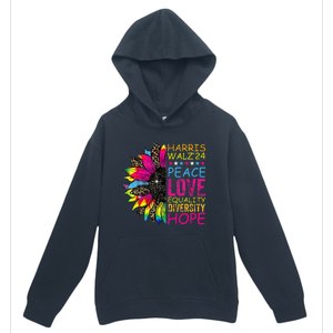 Kamala Harris Tim Walz 2024 Peace Lgbt Harris Walz Waltz Urban Pullover Hoodie