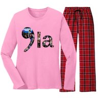 Kamala Harris Trump Presidential Debate 2024 Women's Long Sleeve Flannel Pajama Set 