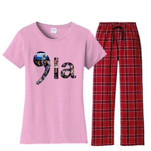 Kamala Harris Trump Presidential Debate 2024 Women's Flannel Pajama Set