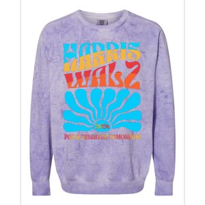 Kamala Harris Tim Walz 2024 For A Brighter Tomorrow Colorblast Crewneck Sweatshirt