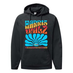 Kamala Harris Tim Walz 2024 For A Brighter Tomorrow Performance Fleece Hoodie