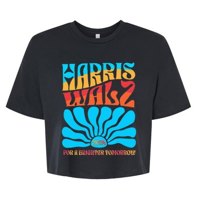 Kamala Harris Tim Walz 2024 For A Brighter Tomorrow Bella+Canvas Jersey Crop Tee