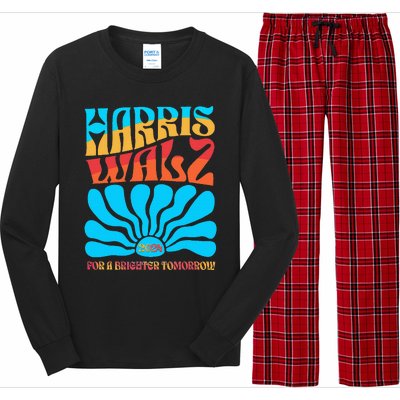 Kamala Harris Tim Walz 2024 For A Brighter Tomorrow Long Sleeve Pajama Set