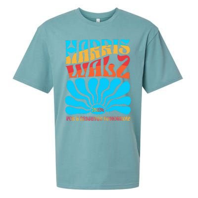 Kamala Harris Tim Walz 2024 For A Brighter Tomorrow Sueded Cloud Jersey T-Shirt