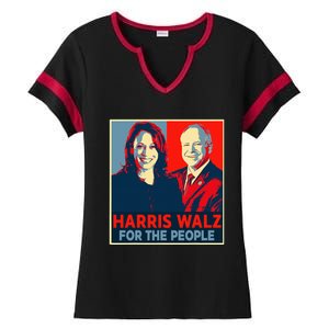 Kamala Harris Tim Walz Waltz For The People 2024 Ladies Halftime Notch Neck Tee